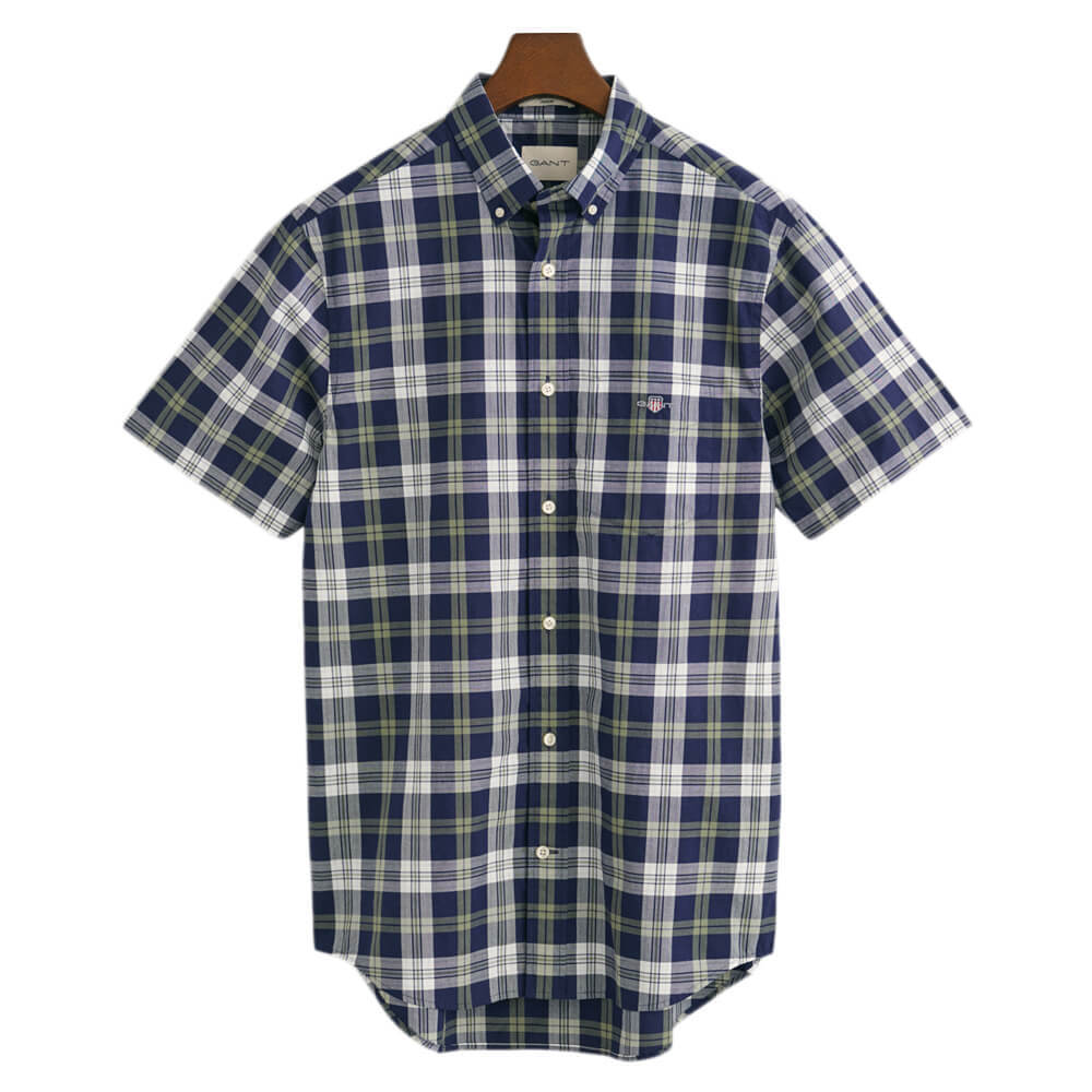 GANT Checked Poplin Short Sleeve Shirt